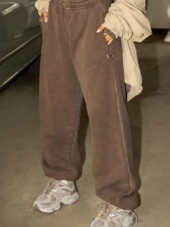 Oversized Straight Leg Jogger Cedar French Terry XS - Picture 5 of 15